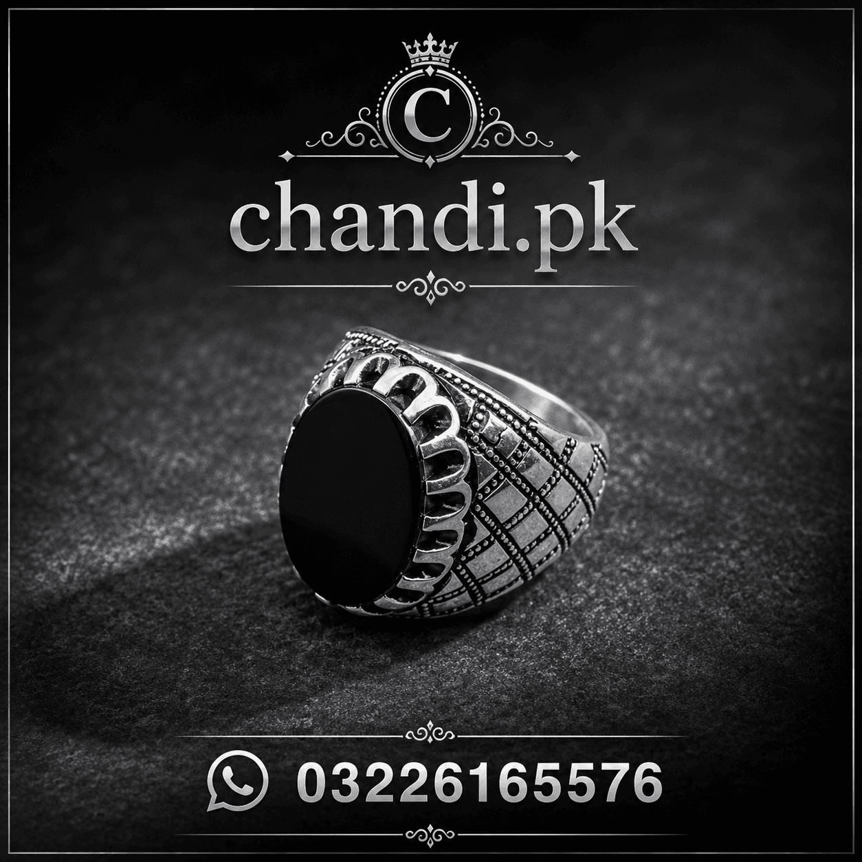Premium Men's Sterling Silver Statement Ring