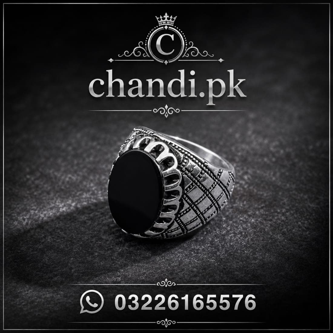 Premium Men's Sterling Silver Statement Ring